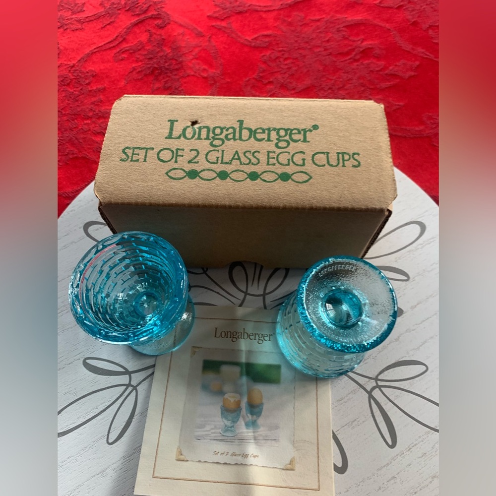 Longaberger Pressed Glass Egg Cups